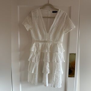 White Eyelet Mini Dress